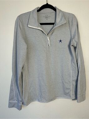 Vineyard Vines Dallas Cowboys Sankaty Quarter Zip Performance Pullover Men M